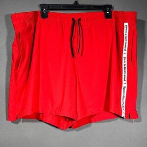 Sports Illustrated Red Stretch 5"‎ Shorty Swim Trunk Size XXL